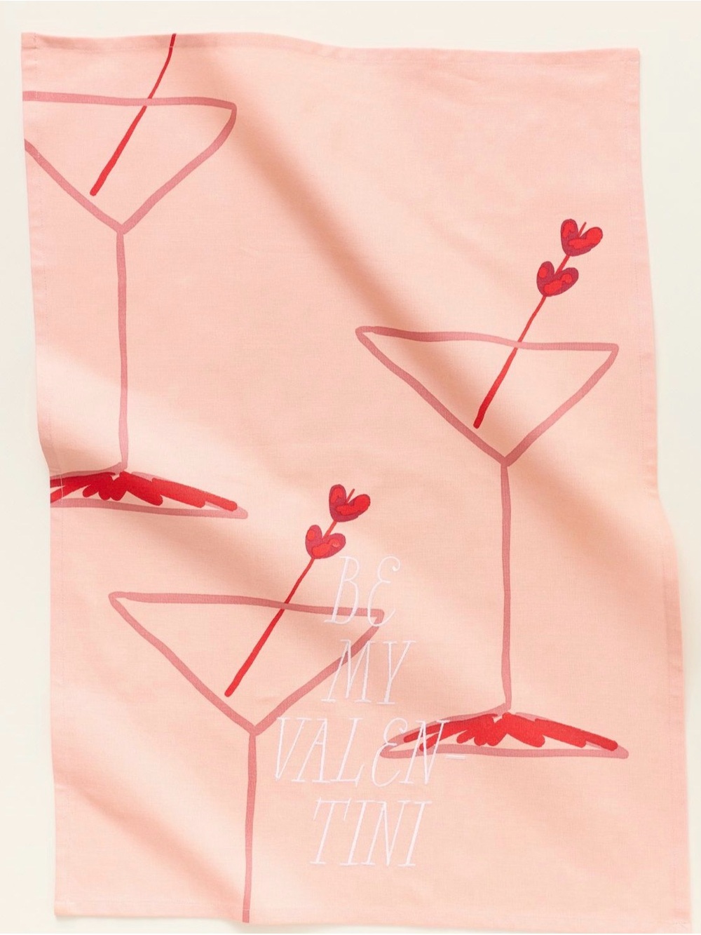 Anthropologie Be My Valentini Dish Towel BNWT